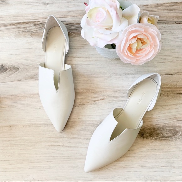Vince Shoes - Vince. Darlington White Leather Flats